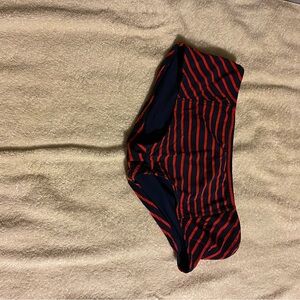 Sperry Red and Navy Striped Swim Bottom
